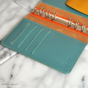 画像4: バインダーリングのシステム手帳 バイブルサイズ イタリアンレザー カラーオーダーメイド