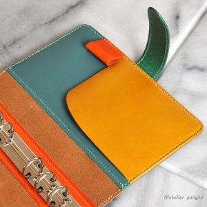 画像5: バインダーリングのシステム手帳 バイブルサイズ イタリアンレザー カラーオーダーメイド