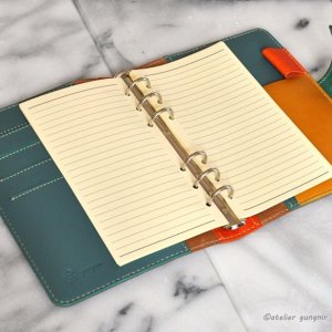 画像6: バインダーリングのシステム手帳 バイブルサイズ イタリアンレザー カラーオーダーメイド