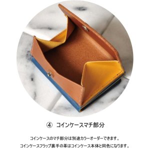 画像7: コンパクト 三つ折り財布 イタリアンレザー カラーオーダーメイド